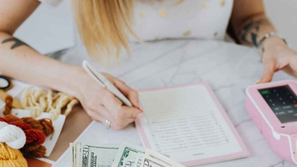 Woman planning her no spend month challenge rules