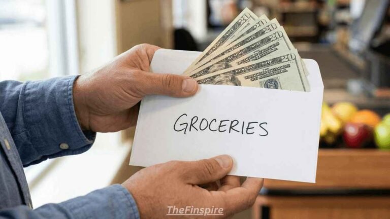 Cash stuffing for beginners using simple white paper envelopes for a low income budget.