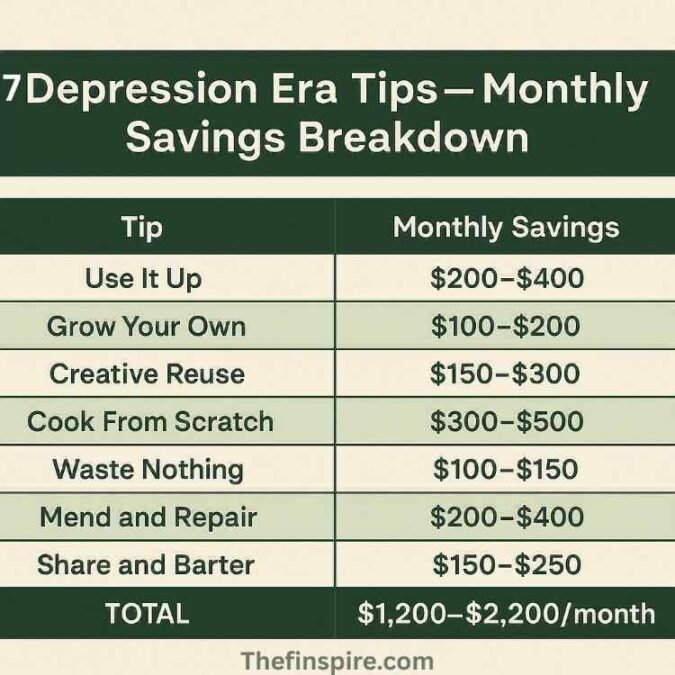 7-Depression-Era-Tips-Monthly-Savings-Breakdown